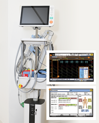 血圧と動脈硬化測定（フクダ電子 VaSera VS-2000）